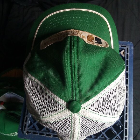 Vintage Swingster Wood Products Credit Union Patch Snap Trucker Hat Cap - Picture 6 of 8